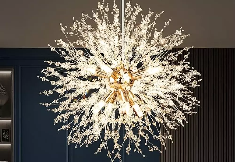 globe chandelier with crystals