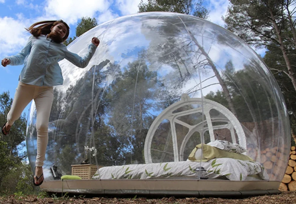 half transparent bubble tent