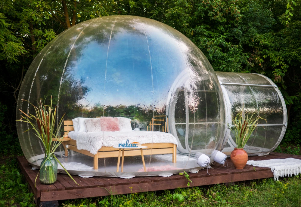 outside bubble tent