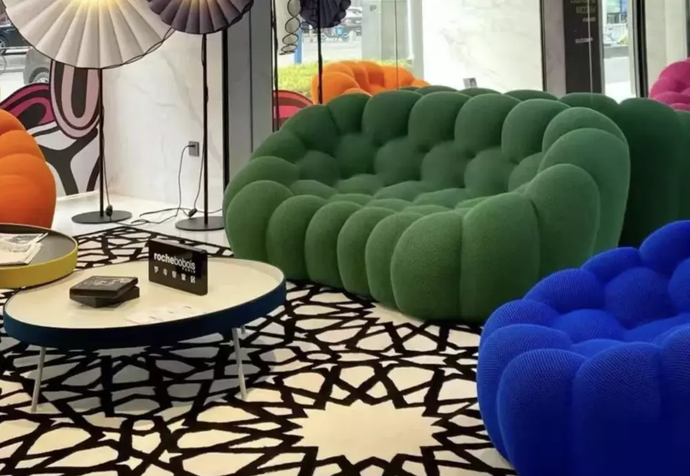 bubble couch green